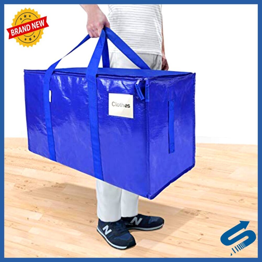 Heavy Duty Extra Large Moving Storage Bags with Zippers Foldable Durable - Picture 2 of 7